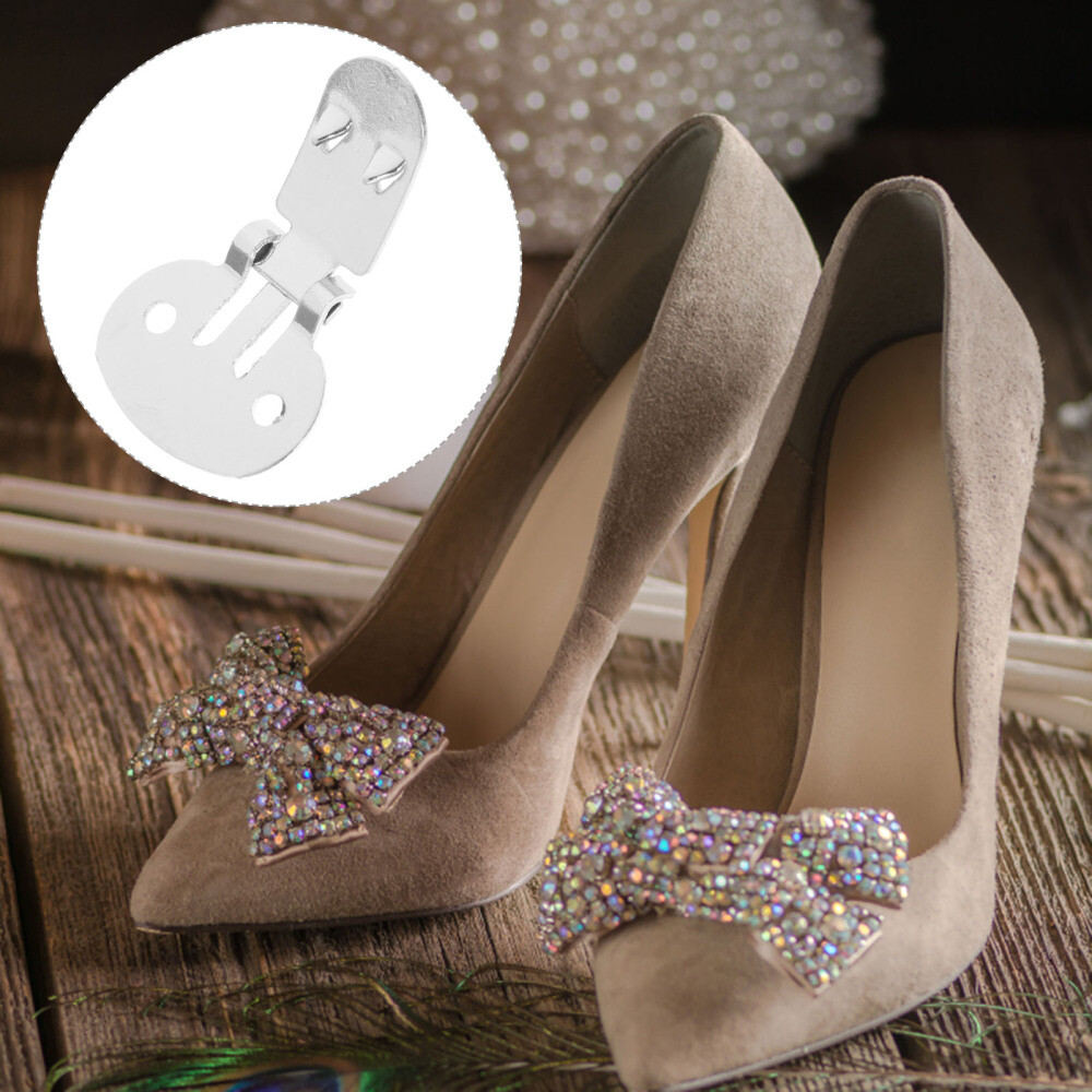 10 Pcs Stainless Steel Shoe Buckle Women's Clip on Embellishment