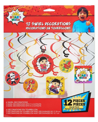 RYAN'S WORLD Birthday Party Plates Napkins Banner Gummies Toys Favors Cups Masks - Picture 16 of 31