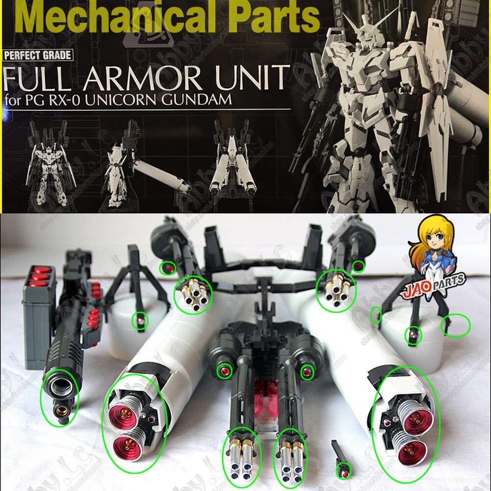 for PG 1/60 Unicorn FA Full Armor Unit JAOparts Metal Detail up 