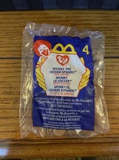 New McDonald's TY Teenie Beanie Babies 4 Spunky The Cocker Spaniel 1999 