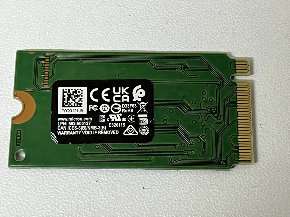 Micron 2450 M.2 2242 MTFDKCD1T0TFK 1TB PCIe Gen4x4 NVMe SSD Pyrite For HP Laptop - Image 3 of 4