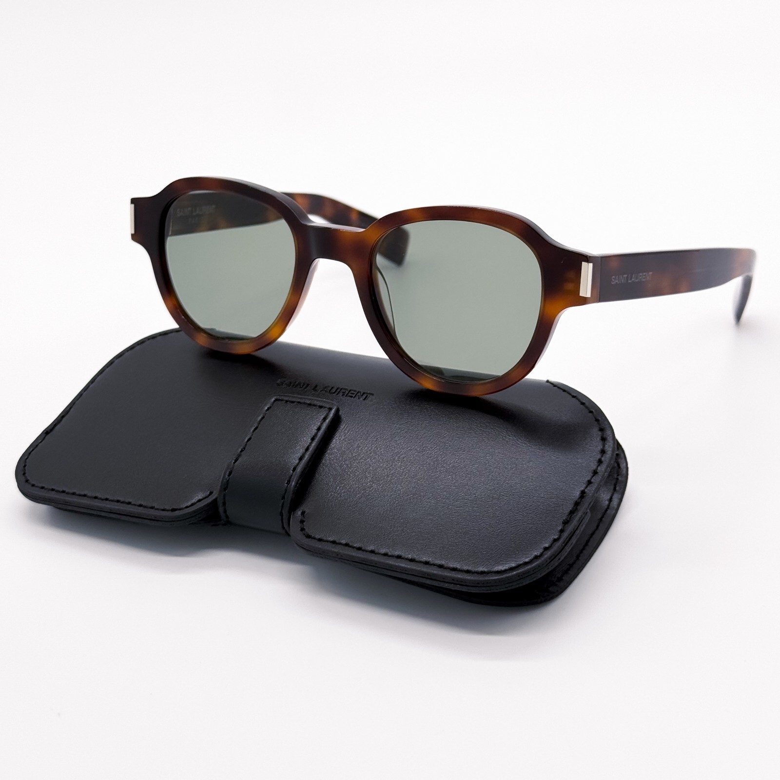 NUOVI OCCHIALI DA SOLE UNISEX SAINT LAURENT SL 546 002 VERDE AVANA SAINT LAURENT SL546