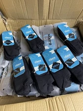 3 Pair  Compression Athletic No Show Running Socks w/ CoolMax, Black, Size Large