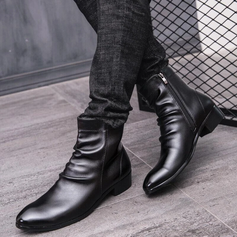 Mens black ankle boots clearance uk
