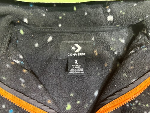 Converse Fleece Sweater Boys Youth Small 8/10 Pockets Hoodie Pullover - Picture 2 of 4