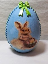Vintage Style Easter Decor Extra Big Bunny Ra...