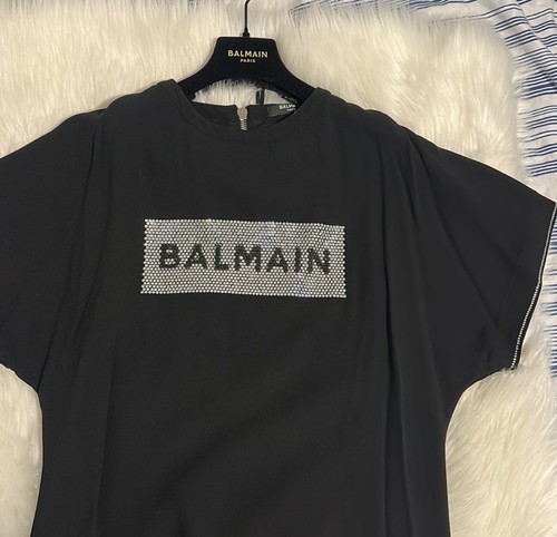 Girl black balmain dress size 8 - Picture 2 of 11