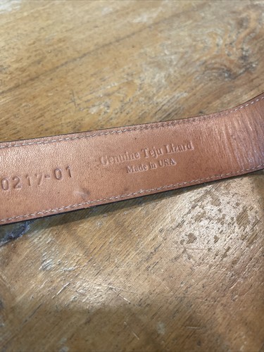 Mens Genuine Teju Lizard Black Belt USA - Picture 5 of 13