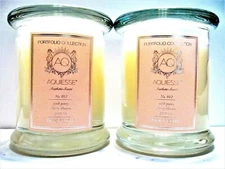 AQUIESSE Candle Portfolio Collection PINK PEONY, 012, Glass Jar, w/Lid, NEW x 2