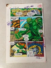 MARVEL TWO IN ONE #13 comic ART color guide HALF SPLASH BATTLE THING  1976