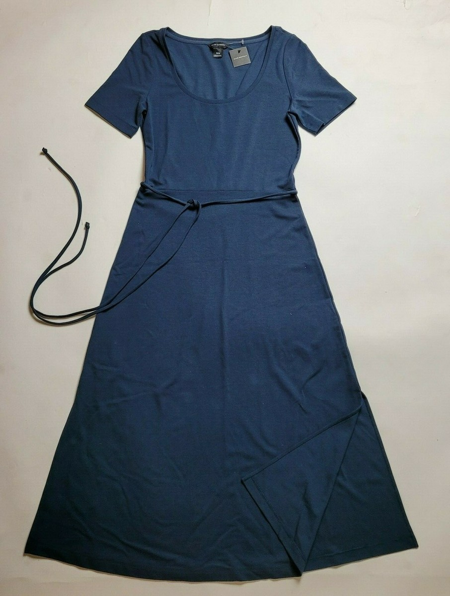 Club Monaco Womens Scoop Neck Tie Maxi Dress Sz M Blue Green Club Monaco Womens Scoop Neck Tie Maxi Dress Sz M Blue Green