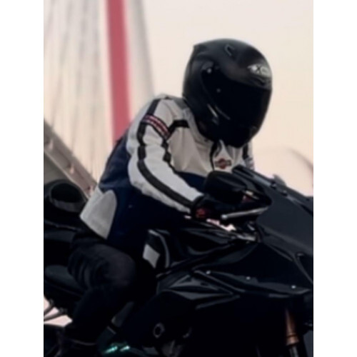 MARTINI RACING Leather Biker Jacket, Soft Protector Included MARTINI RACING Leather Biker Jacket, Soft Protector Included