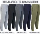Mens Jogging Bottoms Elasticated Fleece Trouser Gym Jogger Sweatpants Zip Pocket