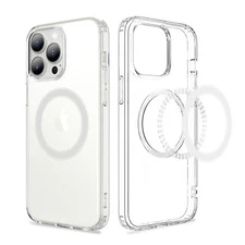 Clear Case Magnetic Mag Safe Shockproof Hard Cover For iPhone 15 14 Pro Max/Plus