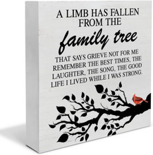 Bereavement Sympathy Wood Box Decor Desk Gift for Loss of Loved One, in Memory o