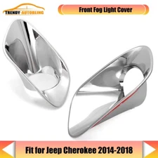 Front Bumper Fog Light Trim Cover Stickers Decoration For Jeep Cherokee 2014-18