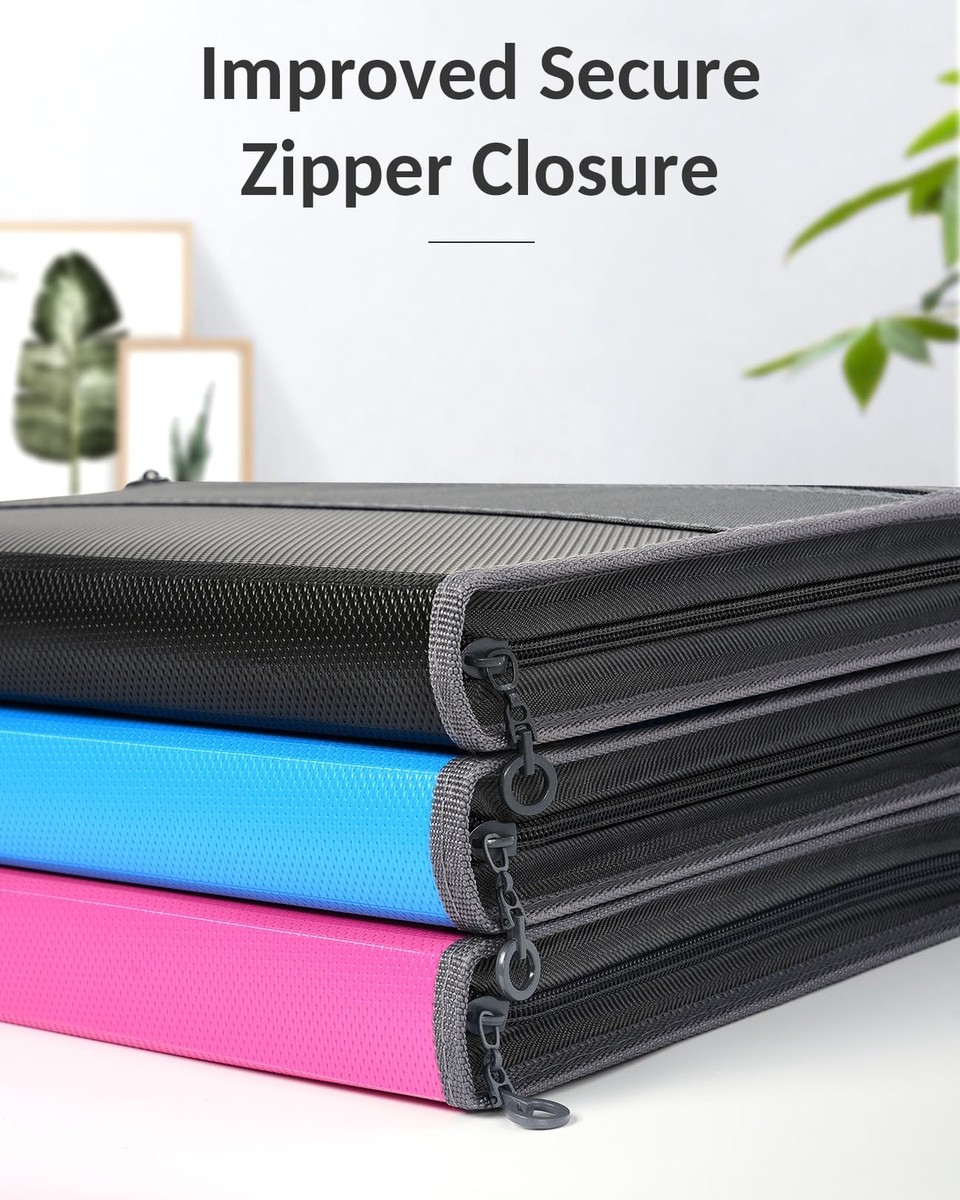 Accordion File Organizer with Safe Zipper 12 Pocket