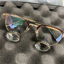 Metal Frame 2.5X Binocular Dentist Magnifying Glass TTL Dental Loupe