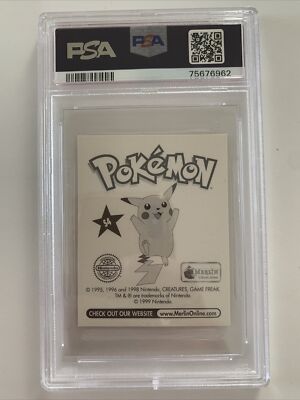 PSA 9 MINT 1999 Merlin Pokemon #S4 Blastoise-Prism Sticker Slab