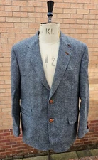 Charles Robertson Blazer Jacket Men's 40/42R Grey Shetland Wool Moon Fabric