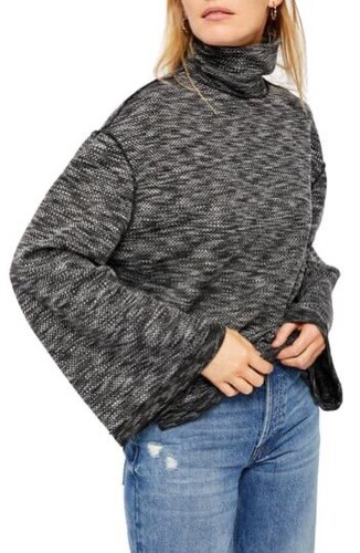 Free People Womens Oversized Turtleneck 