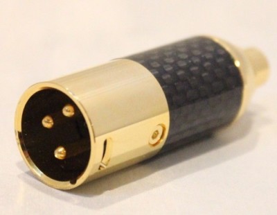 XLR 3-pin male to RCA female adapter - audiophile quality 
