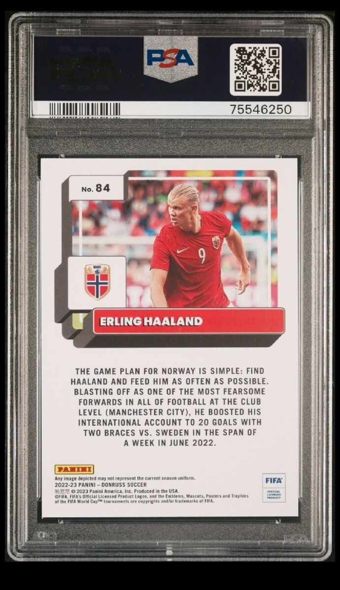 2022-23 Donruss FIFA Erling Haaland #84 Silver PSA 10 (Pop 2022-23 Donruss FIFA Erling Haaland #84 Silver PSA 10 (Pop