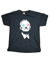 Adult Men's L CHIVE TEES Bill Murray 3-D GLASSES Graphic T-Shirt Dark 