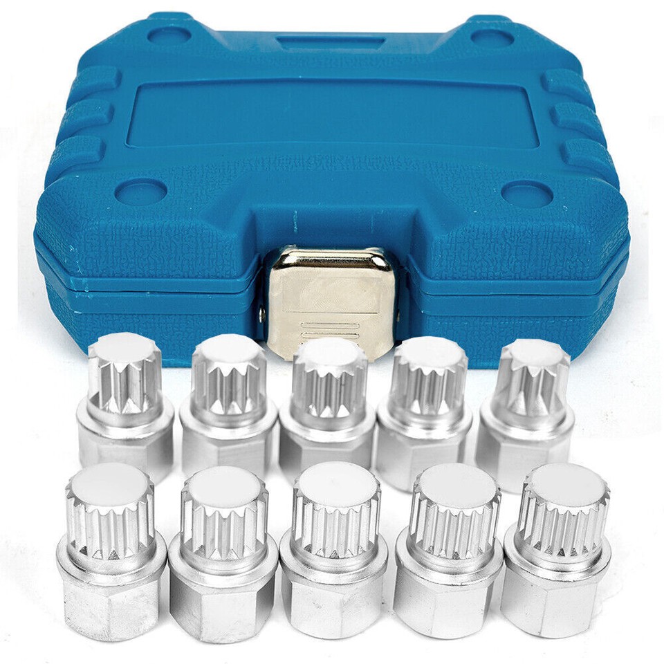 10X Wheel Lock Nut Key Removal Kit Antitheft Lug Nut Screw Tool Socket