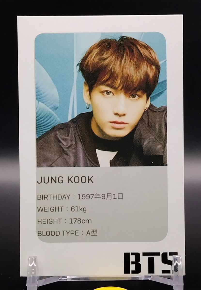 JUNGKOOK Jeon BTS Trading Card K-POP Photo Cards From Japan JUNGKOOK Jeon BTS Trading Card K-POP Photo Cards From Japan