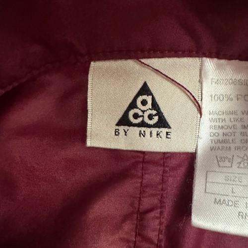 Y2K Vintage Nike ACG Windbreaker Jacket Mens Large Burgundy 90s - Picture 11 of 17
