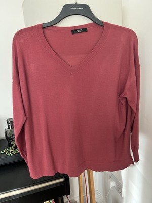 Max Mara Weekend Pullover rosa V-Ausschnitt Langarm