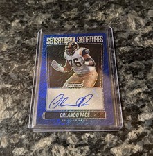 ORLANDO PACE 2025 Prizm Black FOTL BLUE SHIMMER /15 Autograph AUTO Color Match