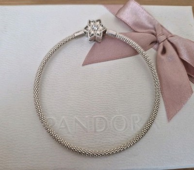 Pandora Moments Sterling Silber Mesh Armreif ''Shine Bright'' - 19 cm