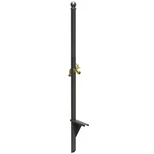 Americana Water Hose Holder Stand Post with Hose Bib | Outdoor Steel Liberty
