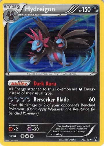 Hydreigon 79/101 Holo Noble Victories Lightly Played