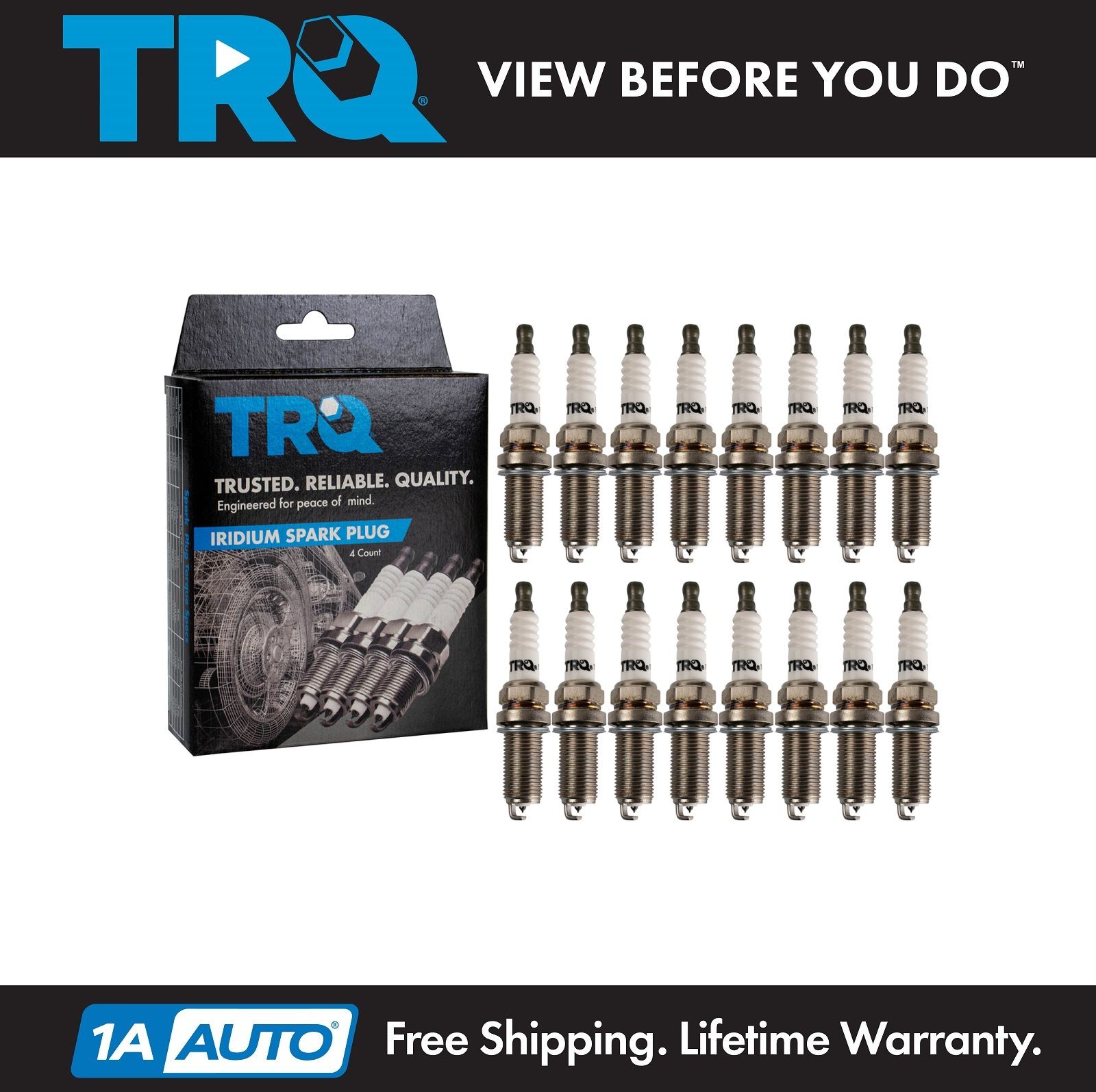 TRQ Iridium Spark Plugs Engine Tune Up Ignition Kit 16 Piece Set New
