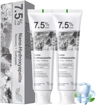 2PCS Pasta De Dientes Hidroxiapatita 7,5% Dental para protección avanzada del es