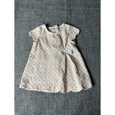 Tahari Baby Girls Pink Gold Polka Dot Bow Dress Size 4T