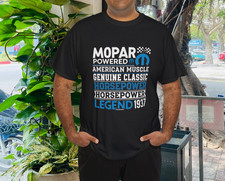 Black T-Shirt With Mopar Powered Since 1937 Genuine Classic