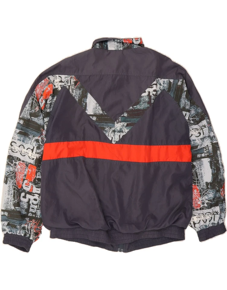 LINEA PRIMERO Herren Trainingsanzug Oberteil Jacke Large Navy Blau Geometrisch DW10 - Bild 2 von 4