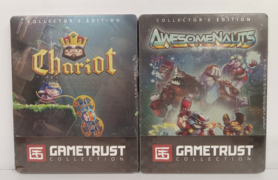 Awesomenauts + Chariot PC Collectors Edition Gametrust Collection SteelBooks NEW