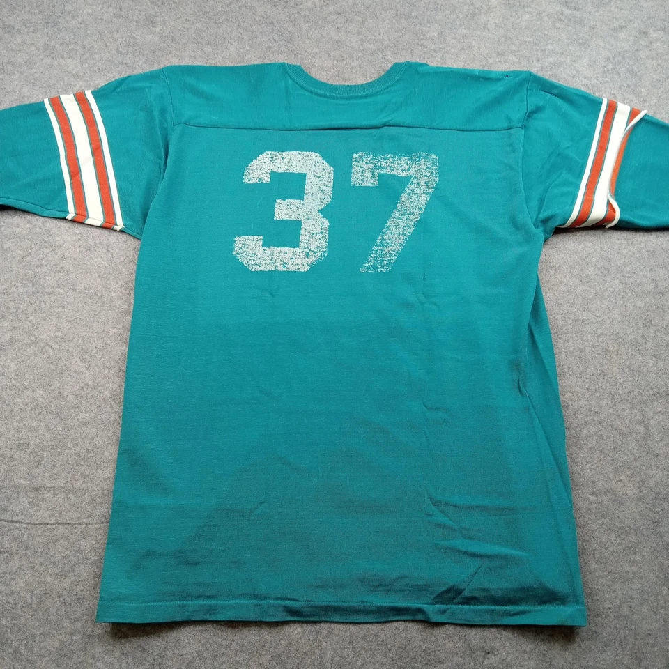Camiseta de fútbol vintage para hombre grande Miami fútbol verde azulado hecha en EE. UU. AÑOS 80 90 Foto 2 de 4