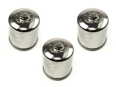 Filtre Kit 3 Pièce K&N Chrome KN-303C pour Honda CB Kawasaki VN Yamaha XJ - Photo 1/4