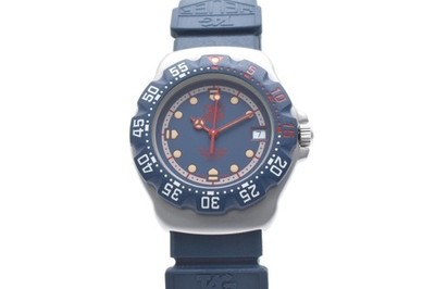 【Mon】 タグホイヤー TAG HEUER フォーミュラ WA1210 TAG Heuer Formula 1 Blue Men's Blue Rubber Strap Watch