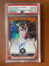 2023 1st Bowman Chrome - Kenni Gomez - Orange Shimmer /25 (RC/AU) PSA 10