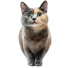 10x Sticker Schildpatt Katze Autoaufkleber 9x9cm Tortie Tortoiseshell Set