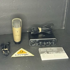 Behringer C-1U Studio Condensor USB Mic+UPHORIA Umc22 USB Audio Interface / Wrks