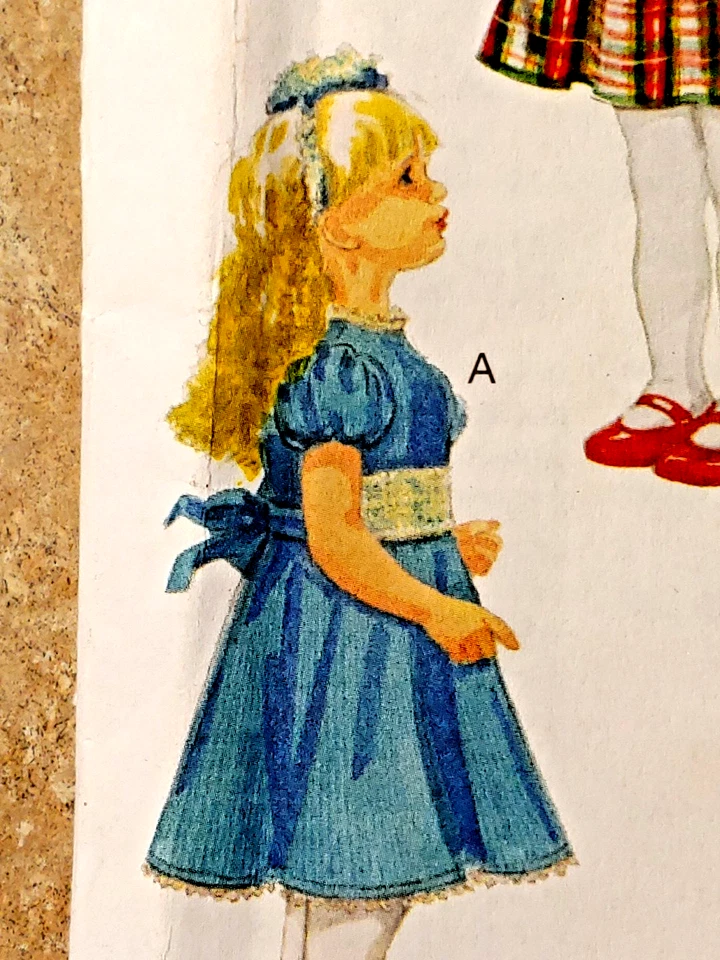 EASY Girl's Lined Dresses, McCalls M6197 Sizes 2 3 4 5 Sleeve & Trim Variations - Image 4 of 4