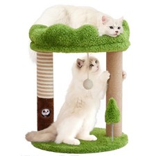 WOOCHPET Small Cat Tree with Perch Cat Bed and Removable Cover 23 inch Tall Cat